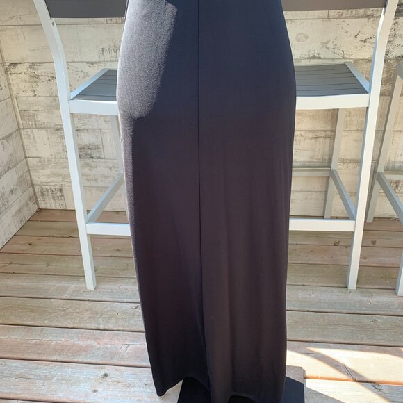 Vintage 90s Venessa Stevens Black Maxi Slip Dress Formal Evening Gown - Picture 10 of 16
